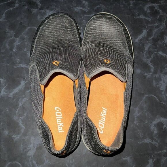 Olukai Nohea Mesh Slip On Grey Casual Beach Loafer Sneakers Shoes Mens Size 8 - Picture 6 of 8